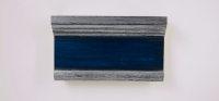 H4E71S Zilver  - blauw handgegrondeerd